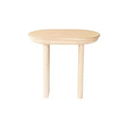 HomeRoots 22 Natural Solid Wood Oval Sled End Table