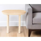 HomeRoots 22 Tavolino ovale con base a slitta in legno massello naturale