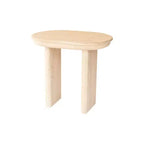HomeRoots 22 Tavolino ovale con base a slitta in legno massello naturale