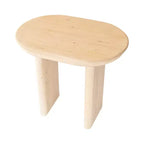 HomeRoots 22 Tavolino ovale con base a slitta in legno massello naturale