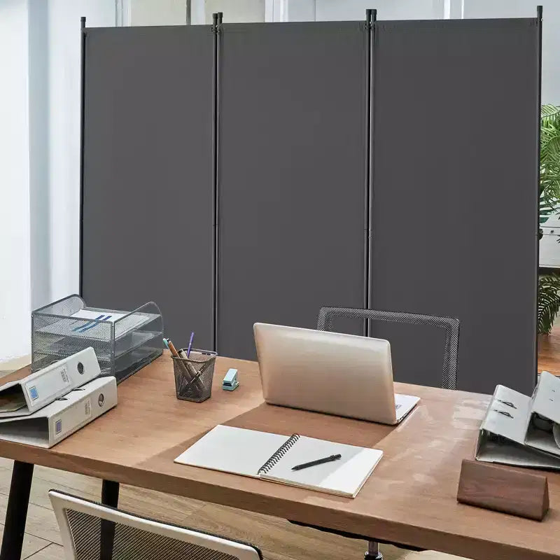 Divisorio per Ambienti VEVOR, Divisorio a 3 Pannelli e Schermi Pieghevoli per la Privacy, Divisori in Tessuto per Ufficio, Camera da Letto, Sala da Pranzo, Grigio