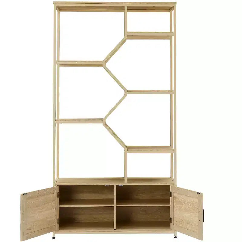 Libreria Moderna in Legno con Mobiletto e 7 Ripiani GDFStudio Yedda da 75.6