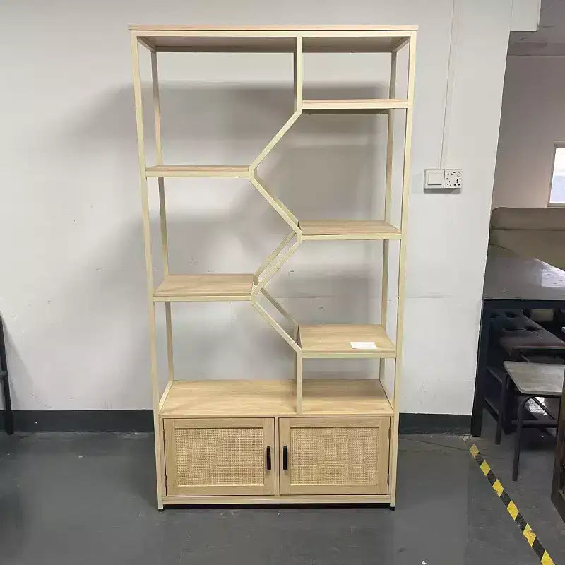 Libreria Moderna in Legno con Mobiletto e 7 Ripiani GDFStudio Yedda da 75.6