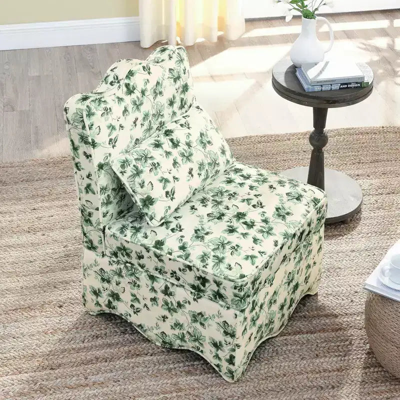 Sedia da Pranzo Elegante Okak in Flanella, Sedia Accent con Cuscino Morbido, Sedia da Soggiorno con Cuscino Abbinato per Salotto e Camera da Letto