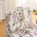 Sedia da Pranzo Elegante Okak in Flanella, Sedia Accent con Cuscino Morbido, Sedia da Soggiorno con Cuscino Abbinato per Salotto e Camera da Letto