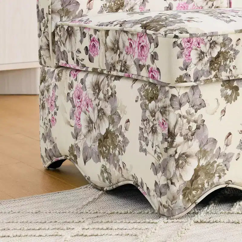 Sedia da Pranzo Elegante Okak in Flanella, Sedia Accent con Cuscino Morbido, Sedia da Soggiorno con Cuscino Abbinato per Salotto e Camera da Letto