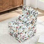 Sedia da Pranzo Elegante Okak in Flanella, Sedia Accent con Cuscino Morbido, Sedia da Soggiorno con Cuscino Abbinato per Salotto e Camera da Letto