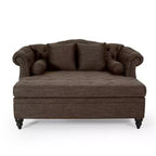 Christopher Knight Home Brynn 62 Divano a doppia chaise longue imbottito capitonné vintage
