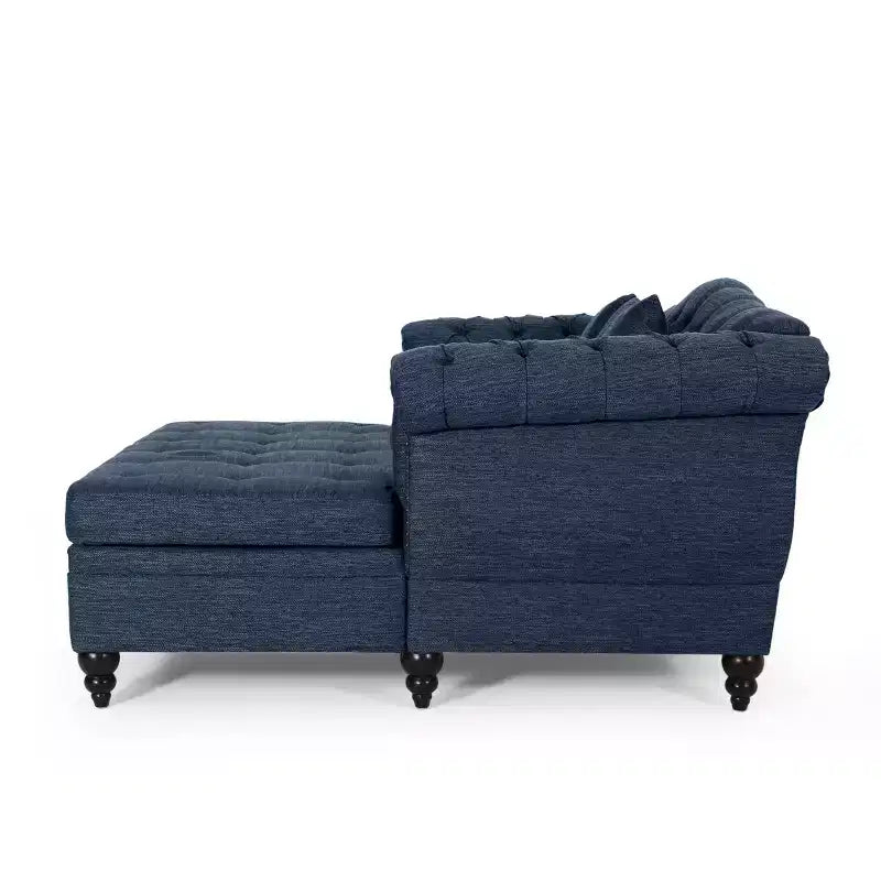 Christopher Knight Home Brynn 62 Divano a doppia chaise longue imbottito capitonné vintage