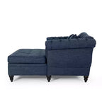 Christopher Knight Home Brynn 62 Divano a doppia chaise longue imbottito capitonné vintage
