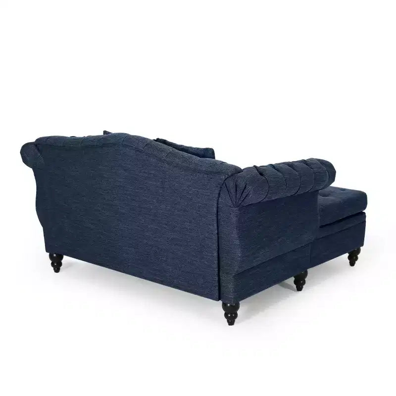 Christopher Knight Home Brynn 62 Divano a doppia chaise longue imbottito capitonné vintage