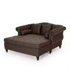 Christopher Knight Home Brynn 62 Divano a doppia chaise longue imbottito capitonné vintage