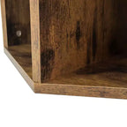 Okak 23.6 Tavolino da caffè esagonale impilabile in legno con vano a giorno, comodino multifunzionale per soggiorno, camera da letto, ufficio