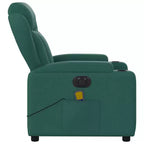 Poltrona Reclinabile Massaggiante Elettrica vidaXL Verde Scuro