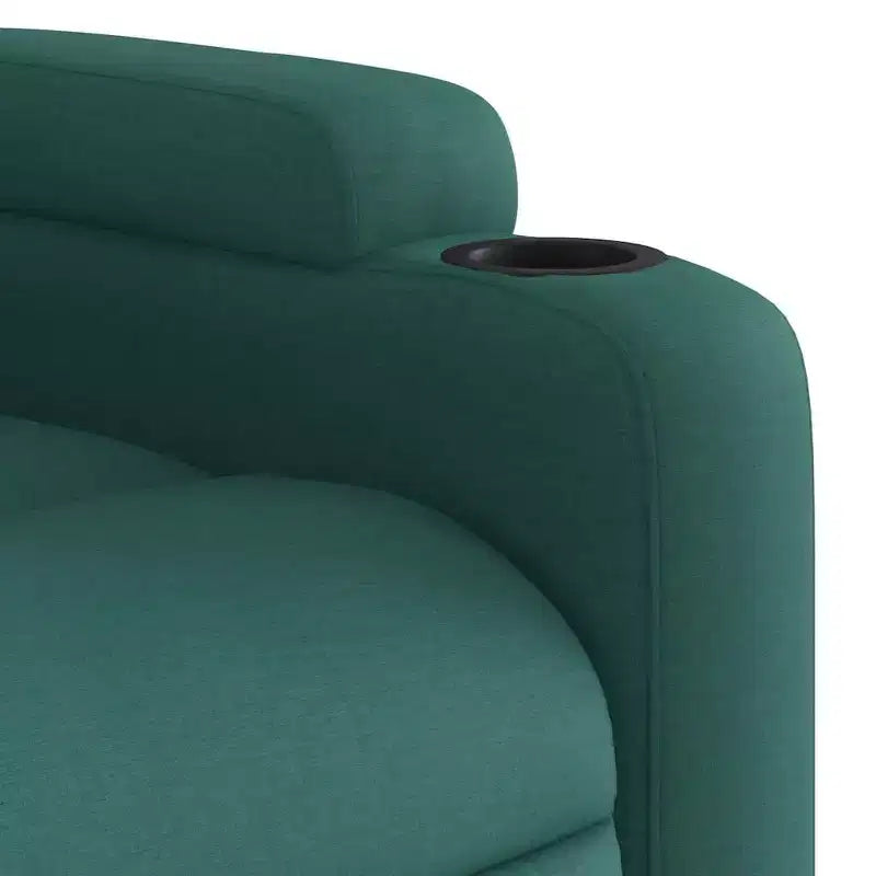 Poltrona Reclinabile Massaggiante Elettrica vidaXL Verde Scuro
