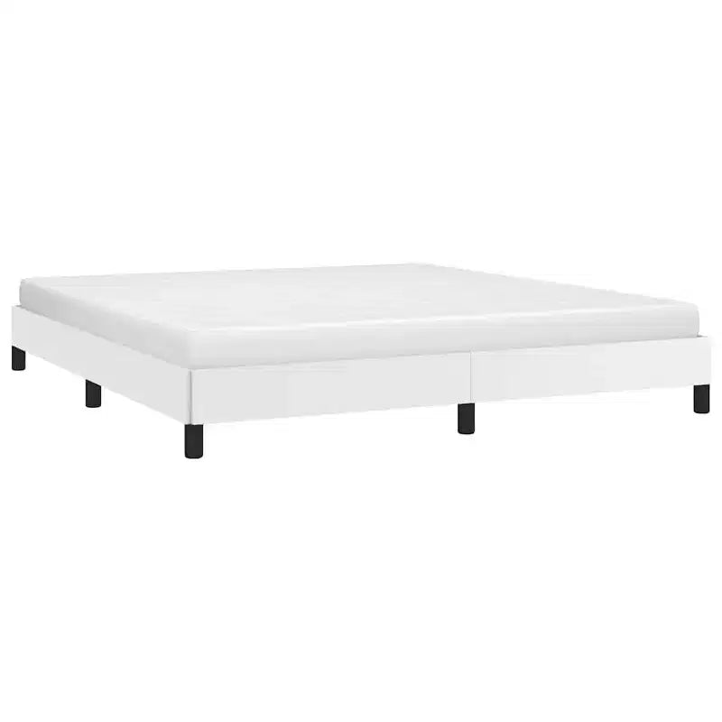 vidaXL Letto a Piattaforma California King, Rivestito in Similpelle, Bianco, Senza Materasso