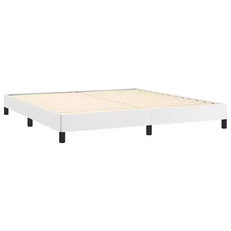 vidaXL Letto a Piattaforma California King, Rivestito in Similpelle, Bianco, Senza Materasso