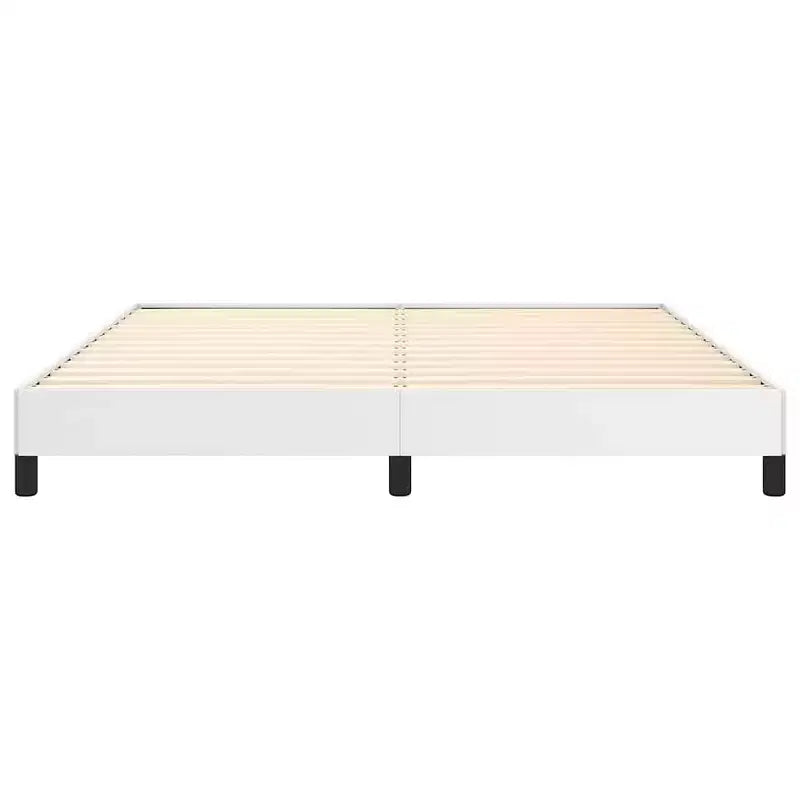 vidaXL Letto a Piattaforma California King, Rivestito in Similpelle, Bianco, Senza Materasso