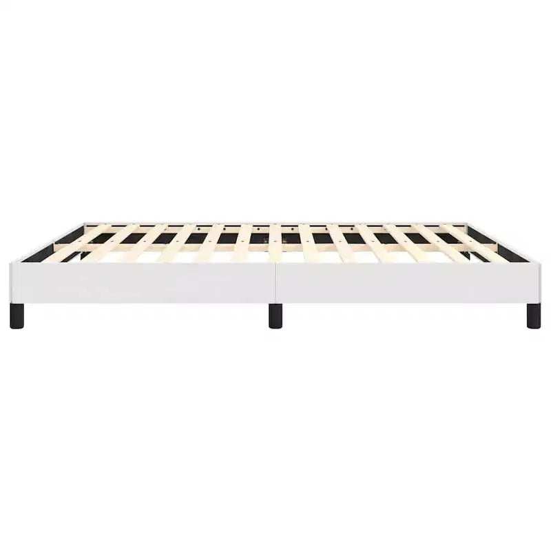 vidaXL Letto a Piattaforma California King, Rivestito in Similpelle, Bianco, Senza Materasso