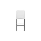 Meridian Furniture, Sgabello Bryce in Pelle Vegana Bianca, Set da 2