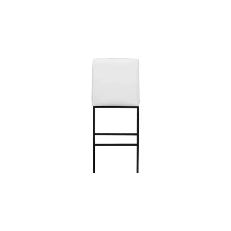 Meridian Furniture, Sgabello Bryce in Pelle Vegana Bianca, Set da 2
