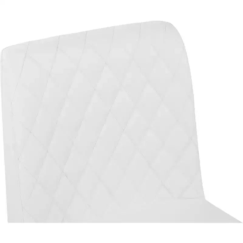 Meridian Furniture, Sgabello Bryce in Pelle Vegana Bianca, Set da 2
