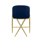 Meridian Furniture, Sgabello da bancone Xavier in velluto blu navy