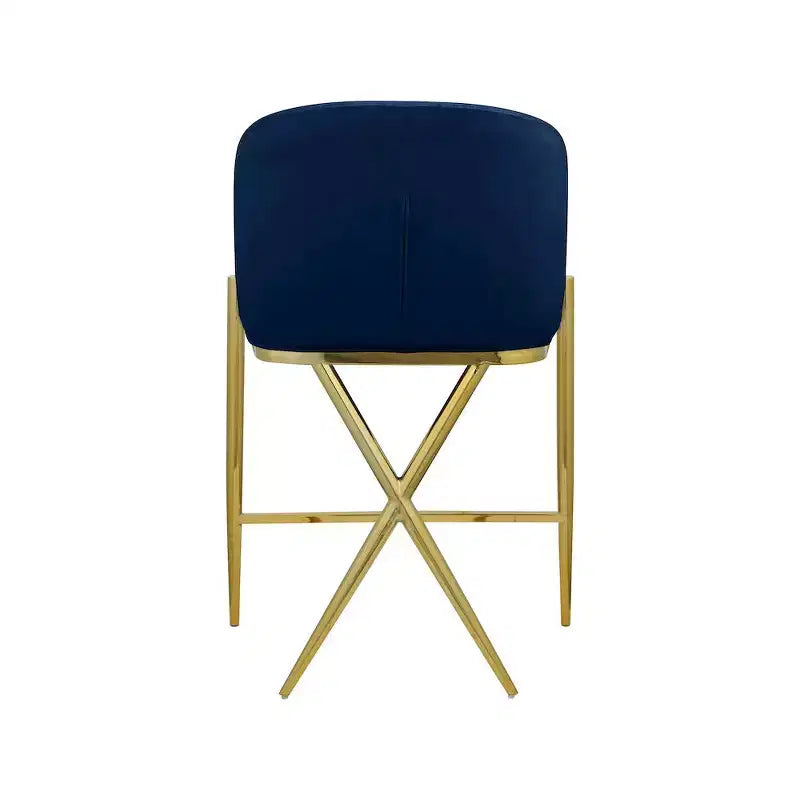 Meridian Furniture, Sgabello da bancone Xavier in velluto blu navy