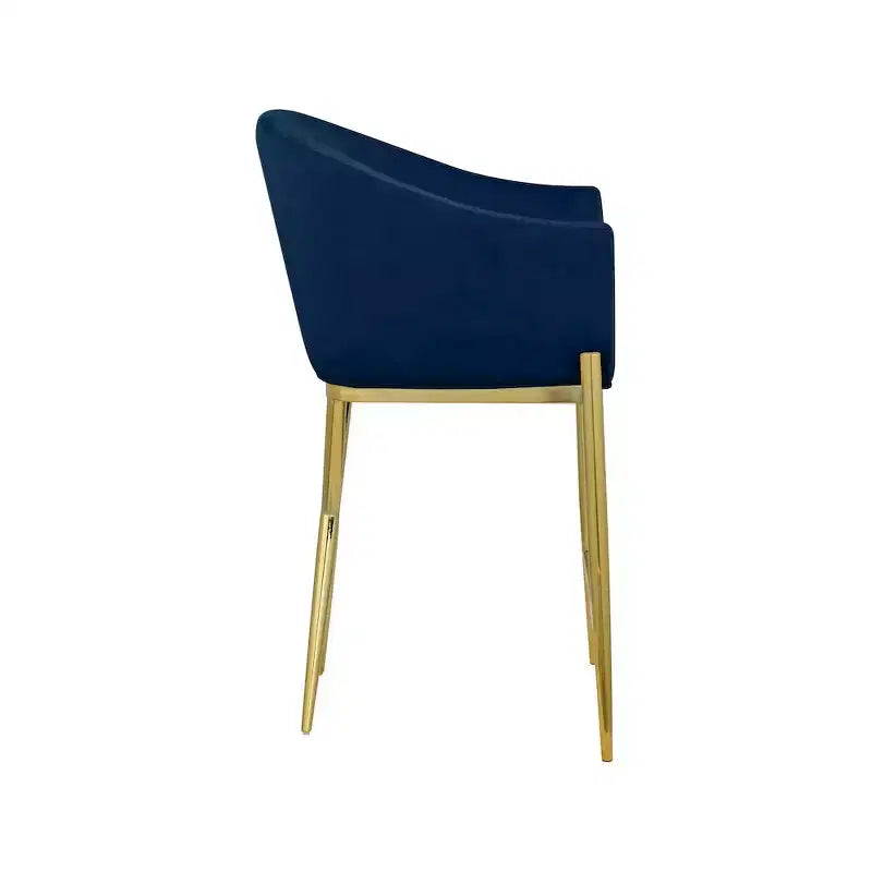 Meridian Furniture, Sgabello da bancone Xavier in velluto blu navy