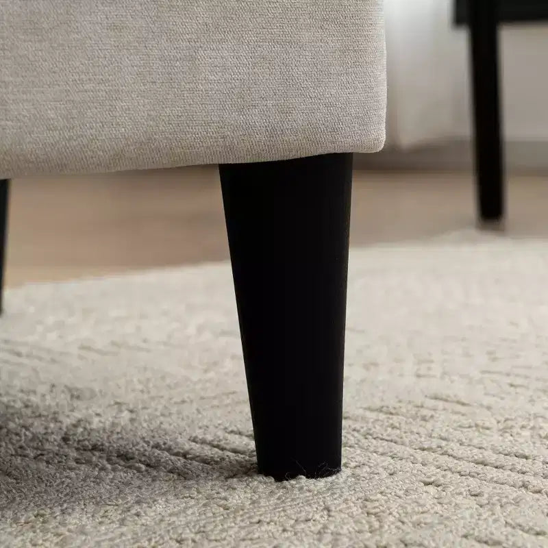 Divano 2 posti Zeus & Ruta moderno imbottito con pouf contenitore, per soggiorno, camera da letto, ufficio o piccoli spazi
