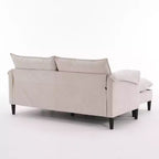 Divano 2 posti Zeus & Ruta moderno imbottito con pouf contenitore, per soggiorno, camera da letto, ufficio o piccoli spazi