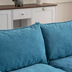 Divano 2 posti Zeus & Ruta moderno imbottito con pouf contenitore, per soggiorno, camera da letto, ufficio o piccoli spazi
