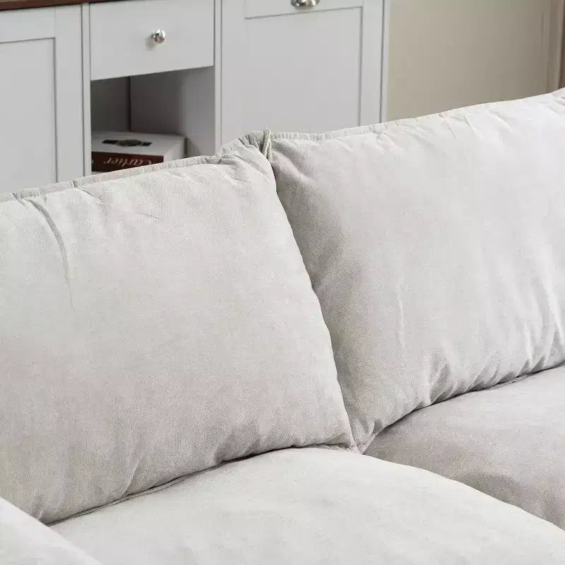 Divano 2 posti Zeus & Ruta moderno imbottito con pouf contenitore, per soggiorno, camera da letto, ufficio o piccoli spazi