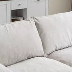 Divano 2 posti Zeus & Ruta moderno imbottito con pouf contenitore, per soggiorno, camera da letto, ufficio o piccoli spazi