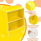 Scaffale per bambini, organizer portaoggetti per libri, libreria a 2 livelli con scomparti aperti per camera da letto, soggiorno, sala giochi