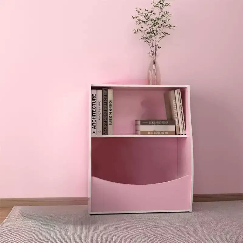 Scaffale per bambini, organizer portaoggetti per libri, libreria a 2 livelli con scomparti aperti per camera da letto, soggiorno, sala giochi