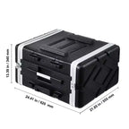 VEVOR Armadio Rack 6U, Profondità Standard 19 Pollici, Armadio Rack per Server con Costruzione in ABS Ruote Robuste Chiusure a Farfalla a Torsione, Parte Anteriore Staccabile, Nero