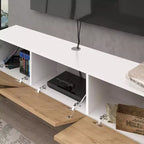 HomeStock Mobile TV Galleggiante per TV Fino a 75 pollici Montaggio a Parete, Bianco