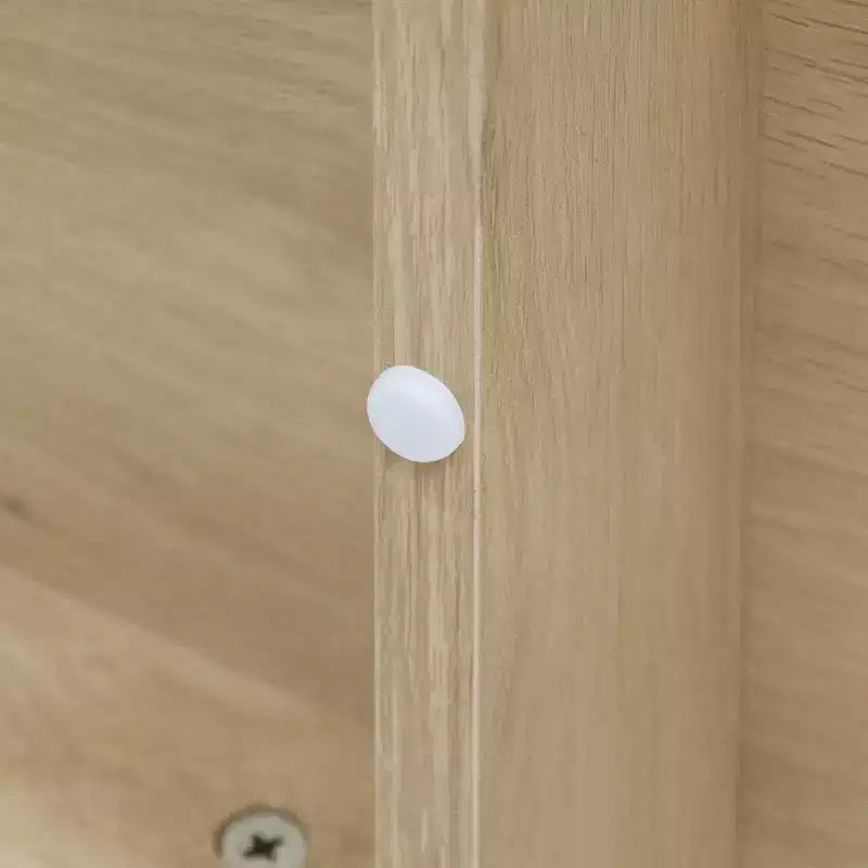 GDFStudio Erin Comò Moderno con 6 Cassetti, LED e Design Senza Maniglie in Legno Scanalato, 120 cm