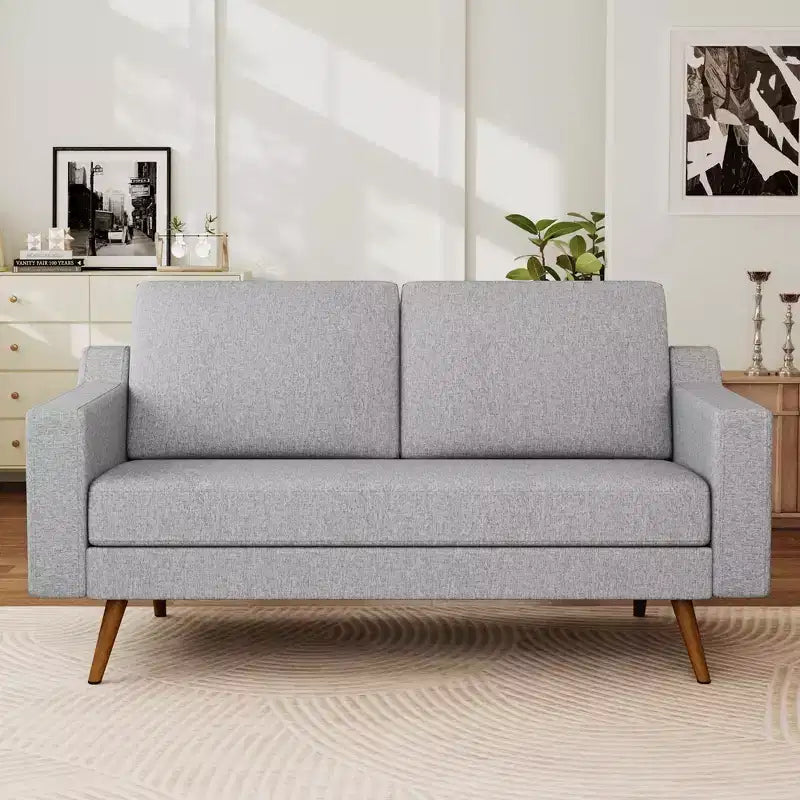 Dyonery Divano a due posti 65.4, comodo divano a due posti per soggiorno, divanetto moderno di metà secolo per camera da letto ufficio con cuscino a molle