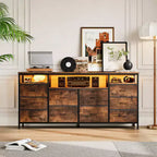 Cassettiera a 10 cassetti per TV da 75 pollici, Cassettiera ampia e lunga 63 W, Organizzatore multi-funzionale per armadio, corridoio, soggiorno