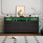 Cassettiera a 10 cassetti per TV da 75 pollici, Cassettiera ampia e lunga 63 W, Organizzatore multi-funzionale per armadio, corridoio, soggiorno