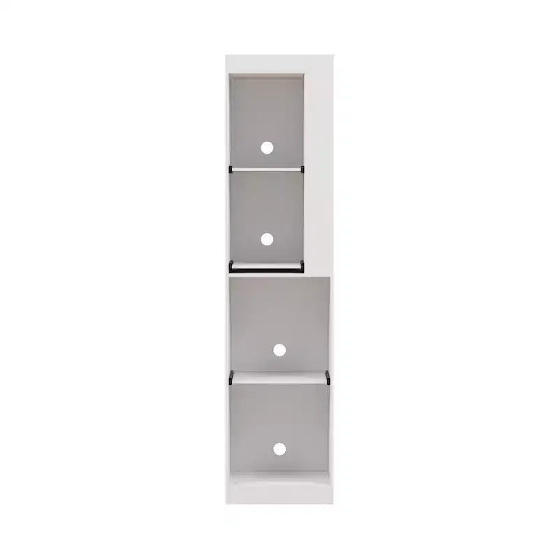 Famapy Mobile Alto da Bagno Bianco - Organizer con Ripiani Scorrevoli per Articoli da Toeletta