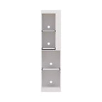 Famapy Mobile Alto da Bagno Bianco - Organizer con Ripiani Scorrevoli per Articoli da Toeletta