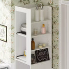 Famapy Mobile Alto da Bagno Bianco - Organizer con Ripiani Scorrevoli per Articoli da Toeletta