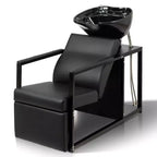 Poltrona lavatesta Karl Home Salon con bacinella in ceramica e mensola portaoggetti