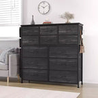 Cassettiera ampia da 39" per camera da letto, cassettiera alta da 37,4" con 12 cassetti, contenitori
