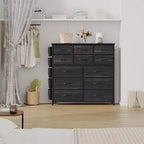 Cassettiera ampia da 39" per camera da letto, cassettiera alta da 37,4" con 12 cassetti, contenitori