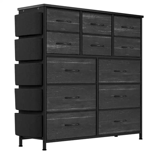 39 Dresser Wide for Bedroom,37.4 Tall Storage Dresser with 12 Drawers,Storage Boxes