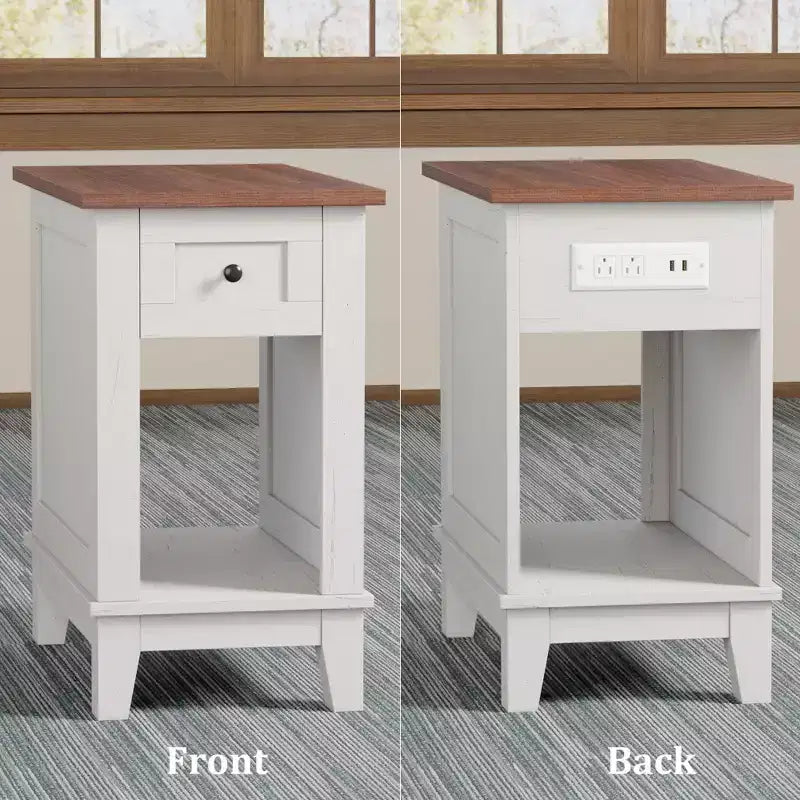 Tavolino da caffè a cassetto singolo in PB MDF - Elegante e funzionale tavolino laterale per divano, Materiale durevole in MDF, Design salvaspazio, Facile da montare
